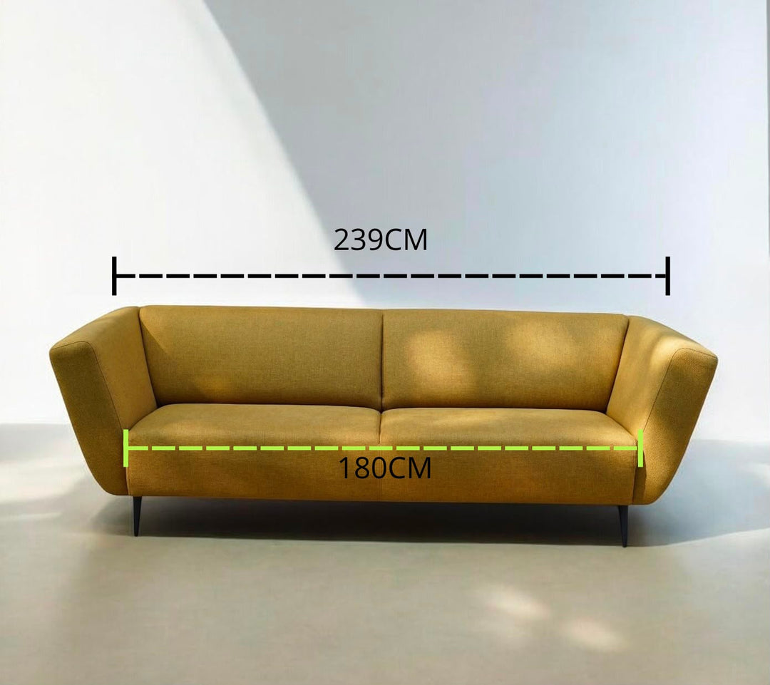 Design 3-zitsbank – Okergeel