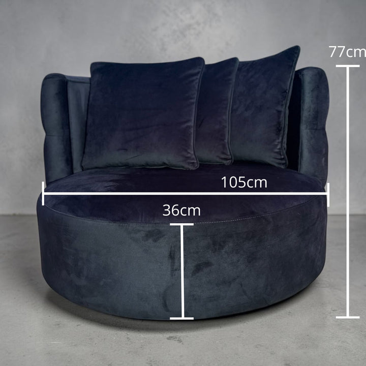 Luxe design fauteuil – Zwart