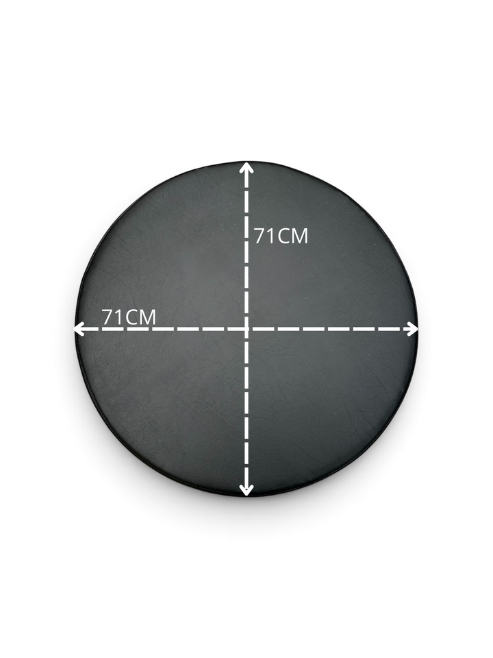 Handgemaakte ronde design poef – Zwart