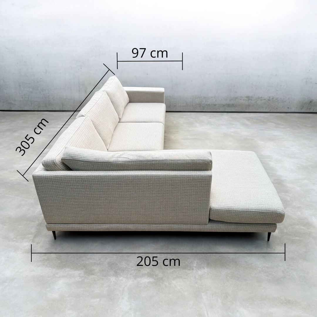 Volledig vernieuwde luxe hoekbank – Beige