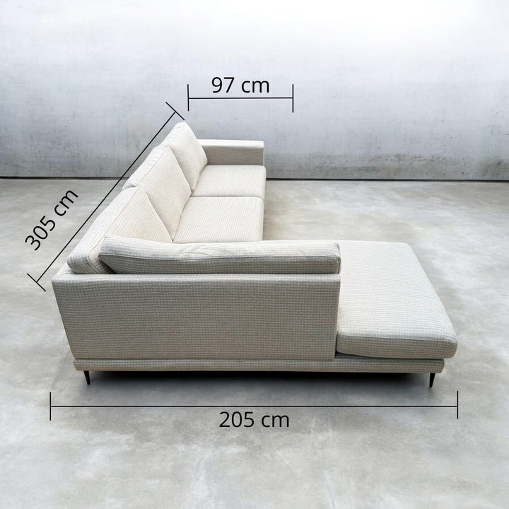 Volledig vernieuwde luxe hoekbank – Beige