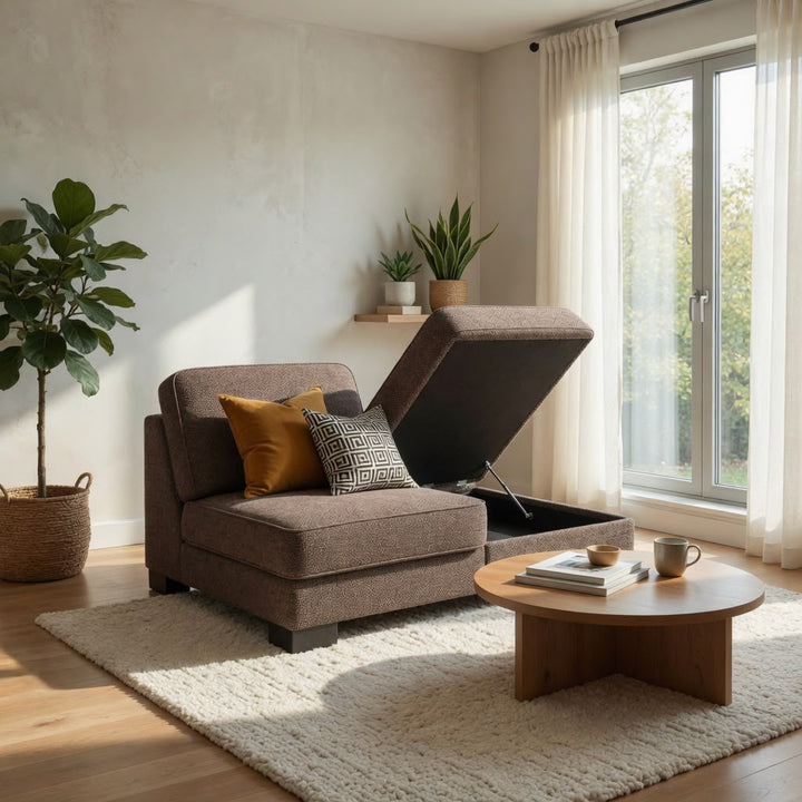 Design fauteuil met opbergruimte